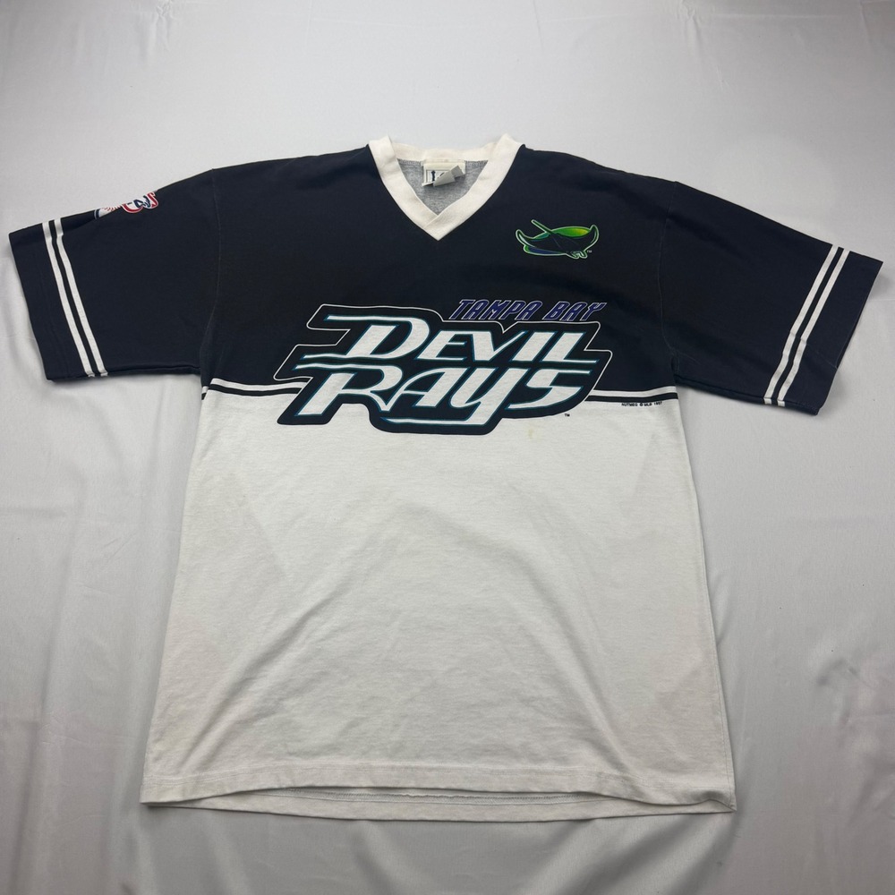 Lee Sport T-Shirt Mens XL Black Tampa Bay Devil Rays Vintage 1997 Nutmeg MLB